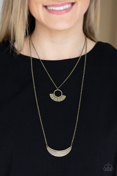 Paparazzi Necklace - Tribal Trek - Brass