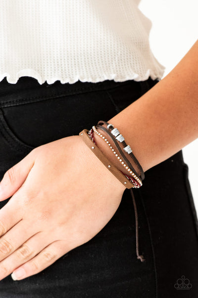 Paparazzi Bracelet - Day-Trip Trotter - Red