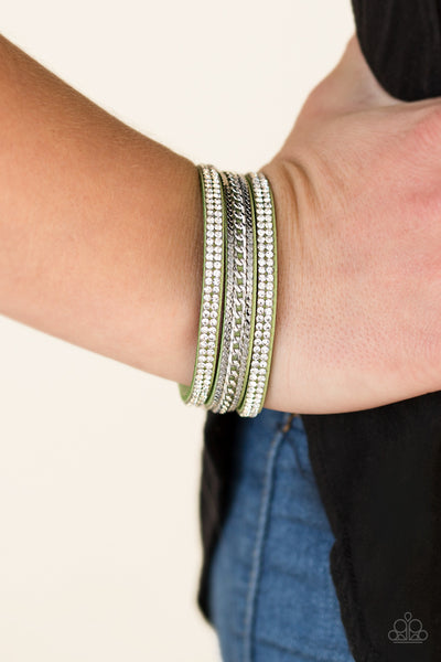 Paparazzi Bracelet - Unstoppable - Green Urban Wrap