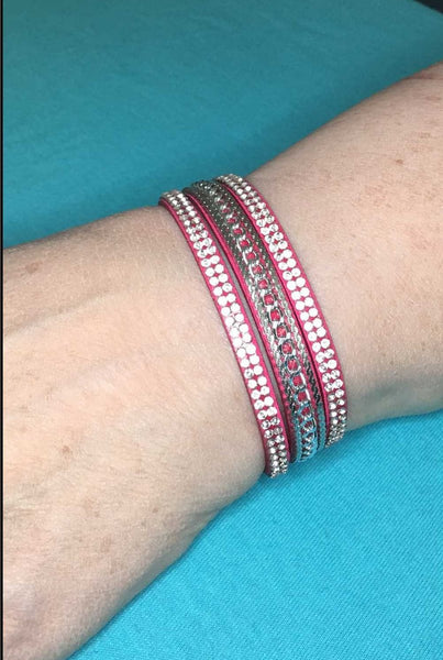 Paparazzi Bracelet - Unstoppable - Pink Urban Wrap