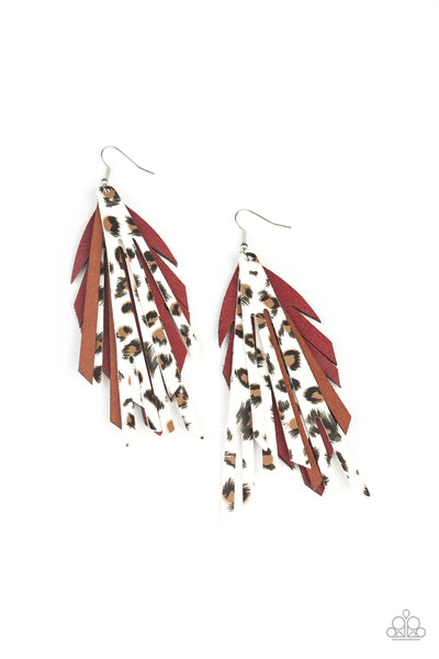 Paparazzi Earring - Untamable - Red
