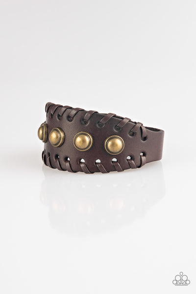 Paparazzi Bracelet - Urban Cowboy - Brown Urban Wrap