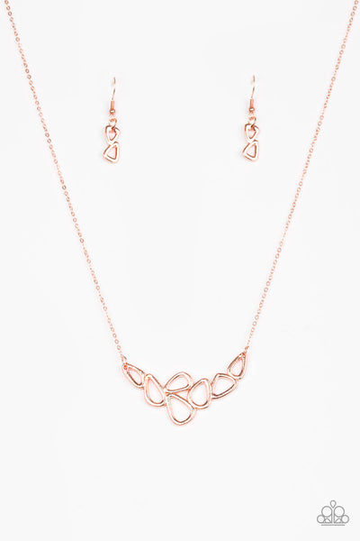 Paparazzi Necklace - Vertigo - Rose Gold