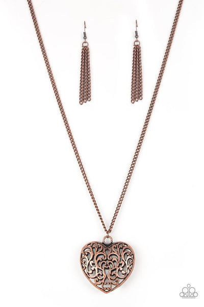 Paparazzi Necklace - Victorian Virtue - Copper