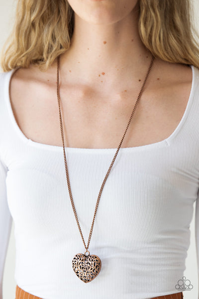 Paparazzi Necklace - Victorian Virtue - Copper