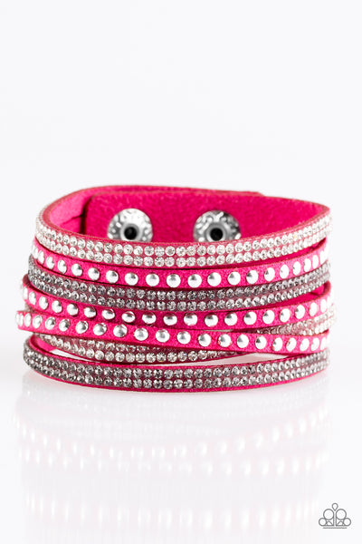 Paparazzi Bracelet - Victory Shine - Pink Urban Wrap