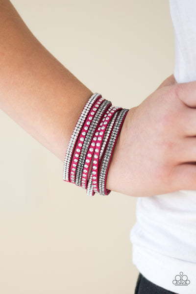 Paparazzi Bracelet - Victory Shine - Pink Urban Wrap