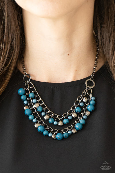 Paparazzi Necklace - Watch Me Now - Blue