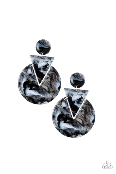 Paparazzi Earring - Head Under Watercolors - Black