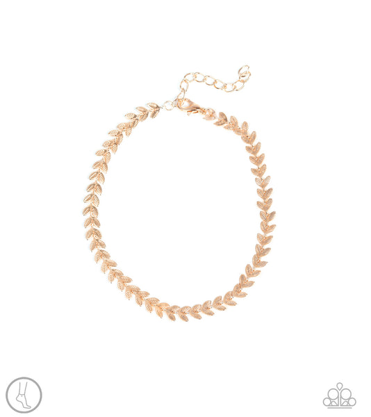 Paparazzi Bracelet - West Coast Goddess - Rose Gold Anklet