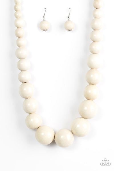 Paparazzi Necklace - Effortlessly Everglades - White