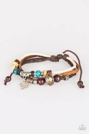 Paparazzi Bracelet - Woodland Wonderland - Brown & Blue Urban