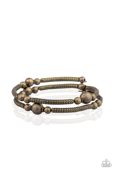 Paparazzi Bracelet - West End Wraparound - Brass