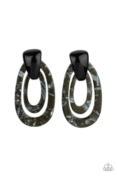 Paparazzi Earring - The Haute Zone - Black