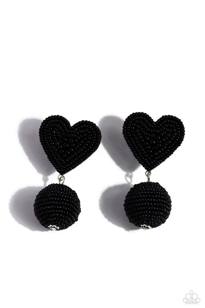 Paparazzi Earring - Spherical Sweethearts - Black