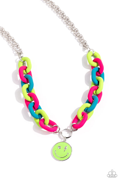 Paparazzi Necklace - Speed SMILE - Green