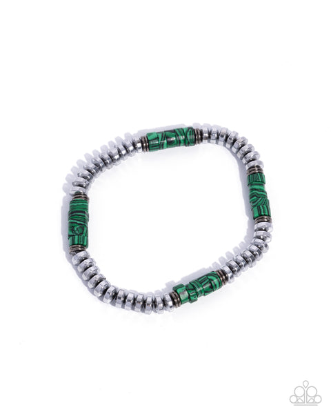 Paparazzi Bracelet - Marbled Mecca - Green