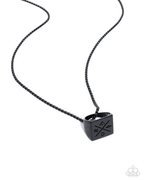 Paparazzi Necklace - City Chase - Black Urban