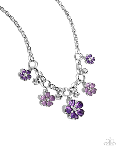 Paparazzi Necklace - Secretive Sprig - Purple