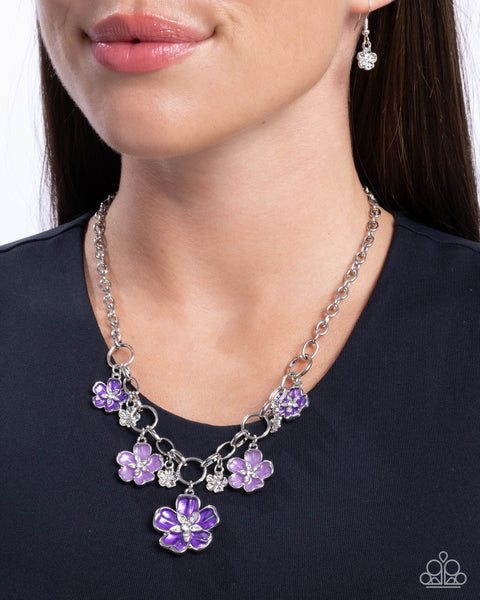 Paparazzi Necklace - Secretive Sprig - Purple