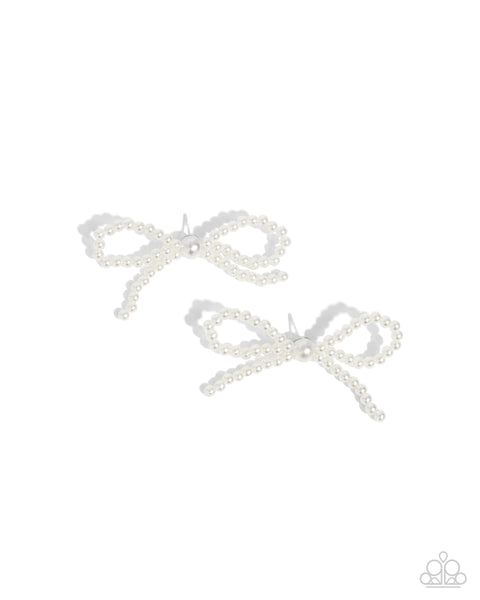 Paparazzi Earring - Better Ballerina - White