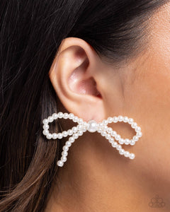 Paparazzi Earring - Better Ballerina - White