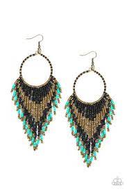 Paparazzi Earring - Live off the Badlands - Blue