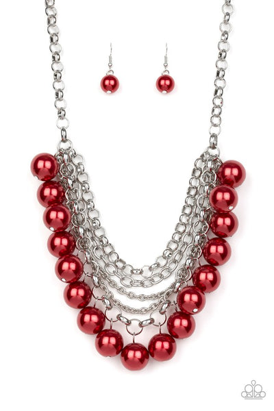 Paparazzi Necklace - One Way Wall Street - Red