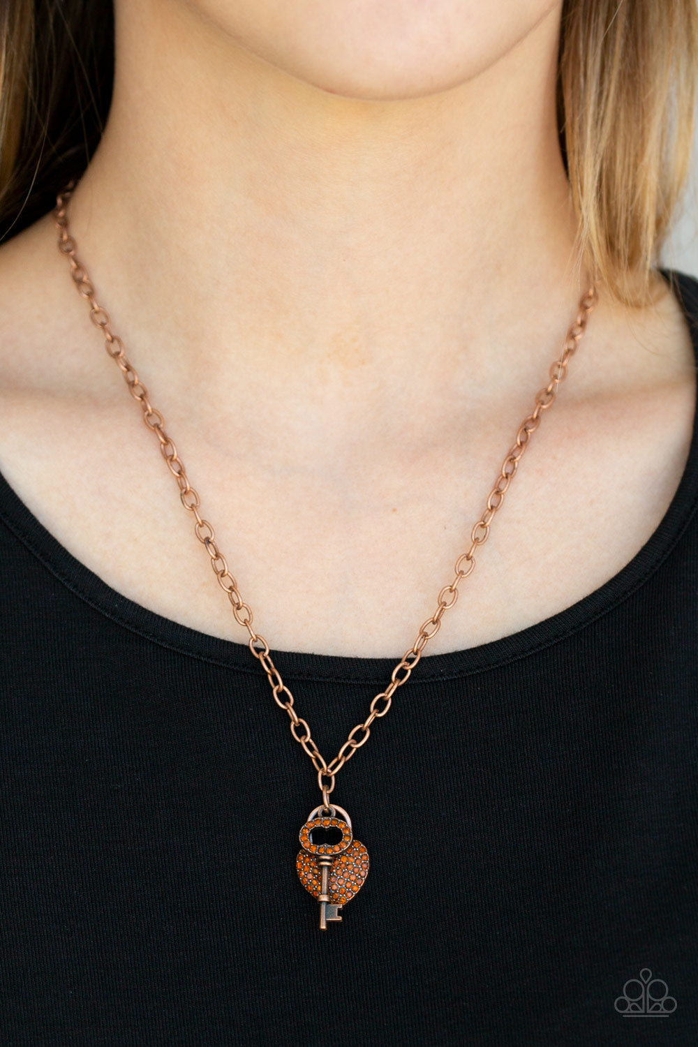 Paparazzi Necklace - Pop and Locket - Copper