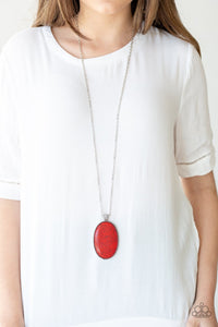 Paparazzi Necklace - Stone Stampede - Red