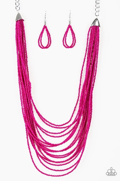 Paparazzi Necklace - Peacefully Pacific - Pink