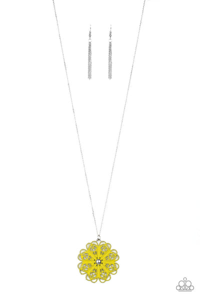 Paparazzi Necklace - Spin Your Pinwheels - Yellow
