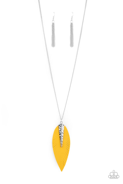 Paparazzi Necklace - Quill Quest - Yellow
