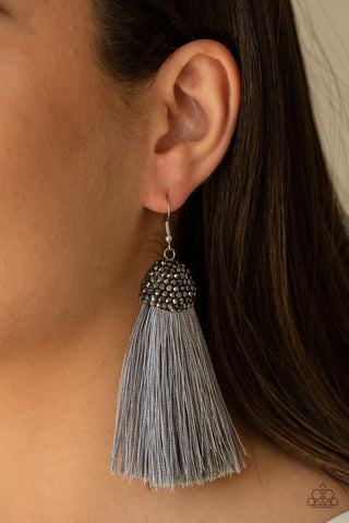 Paparazzi Earrings - Razzle Riot - Silver