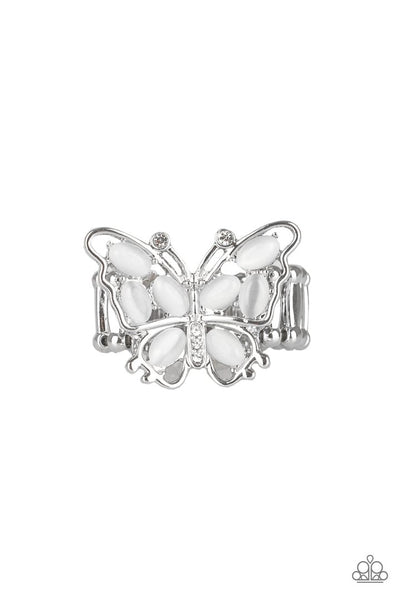 Paparazzi Ring - Flutter Flair - White