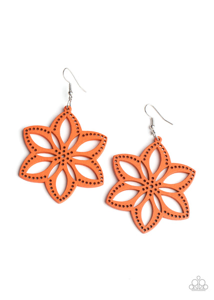 Paparazzi Earring - Bahama Blossoms - Orange