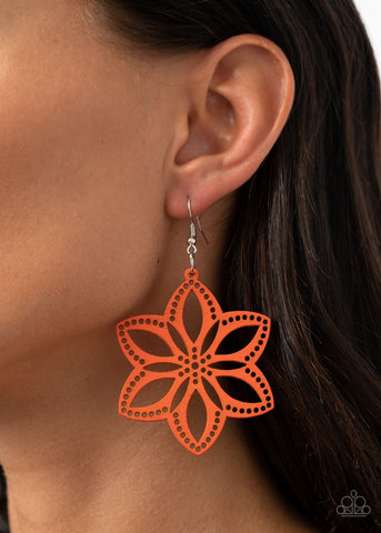 Paparazzi Earring - Bahama Blossoms - Orange