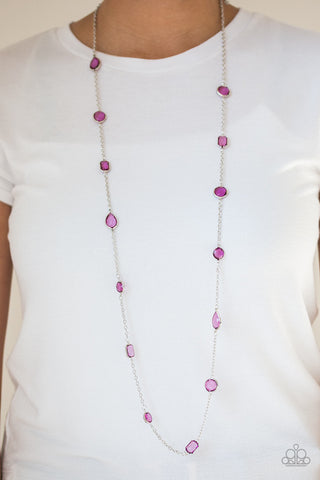 Paparazzi Necklace - Glassy Glamorous - Purple