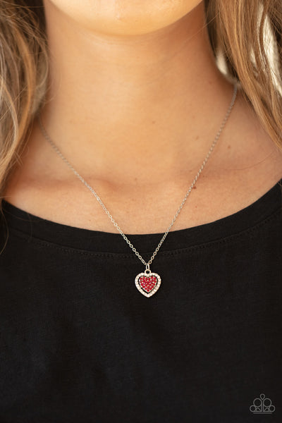 Paparazzi Necklace - My Heart Goes Out To You - Red