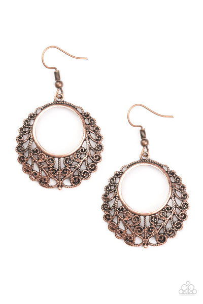 Paparazzi Earrings - Grapevine Glamorous - Copper