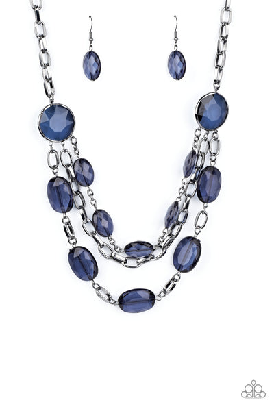 Paparazzi Necklace - I Need A Glow-cation - Blue