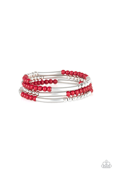 Paparazzi Bracelet - Tourist Trap - Red Infinity Wrap