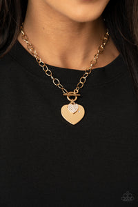 Paparazzi Necklace - Heart-Stopping Sparkle - Gold