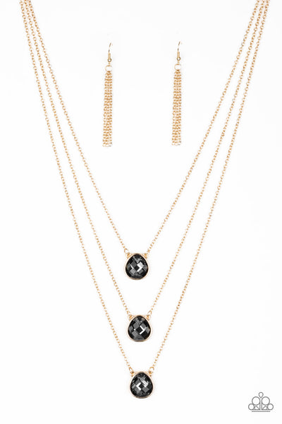 Paparazzi Necklace - Once In A Millionaire - Black Gold Multi