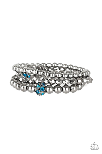 Paparazzi Bracelet - Noticeably Noir - Blue