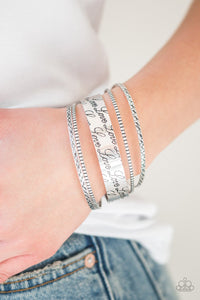 Paparazzi Bracelet - Literally Loveable - Silver