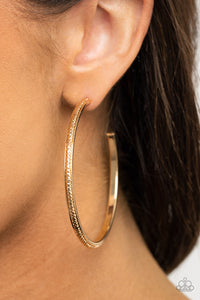 Paparazzi Earring - Sultry Shimmer - Gold Hoop