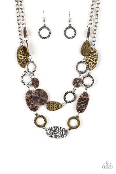 Paparazzi Necklace - Trippin' On Texture - Multi