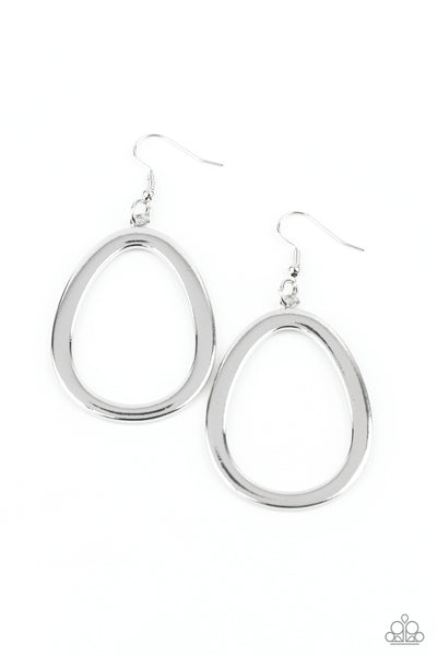 Paparazzi Earring - Casual Curves - Silver