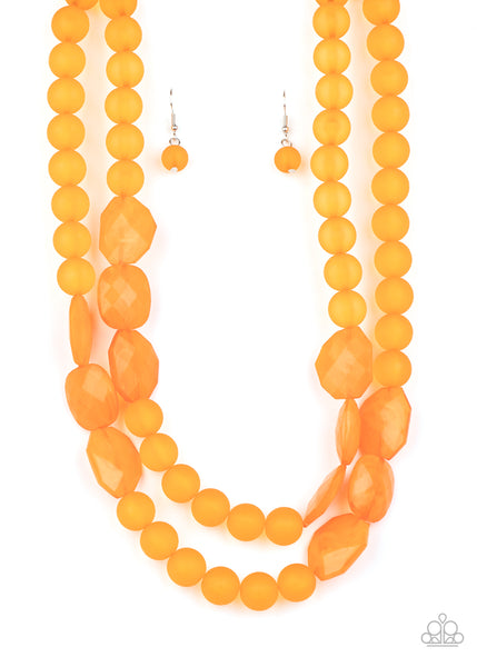 Paparazzi Necklace - Arctic Arc - Orange